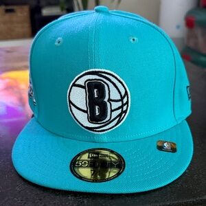 New Era Turquoise Basketball Logo Cap Brooklyn Nets